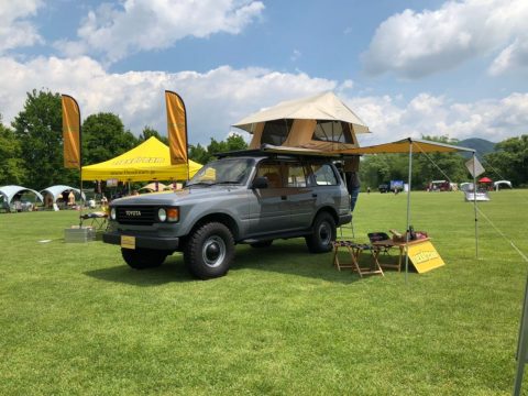 アウトドアパークみちのく　フレックスドリーム　flexdream　キャンプ　ヨガ　アウトドア　車中泊　みちのく湖畔公園　ランドクルーザー　８０　 (10)